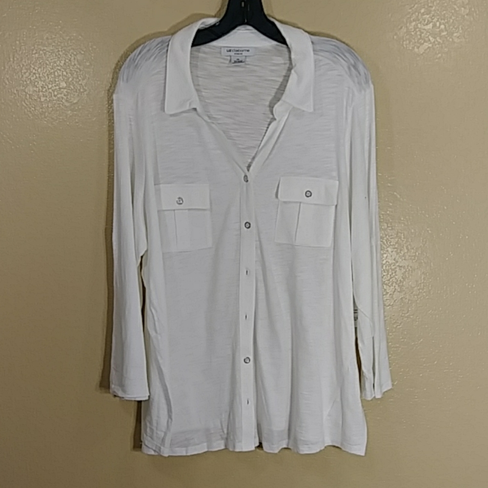 Liz Claiborne white blouse Sz 2X